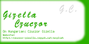 gizella czuczor business card